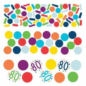Konfetti Zahl 80 34g Confetti Birthday, aus Papier,, Amscan