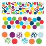 Konfetti Zahl 80 34g Confetti Birthday, aus Papier,, Amscan
