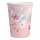 Pappbecher Flutter Butterfly 250ml 8er, Amscan