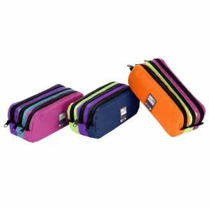 Schlamper Girl 3fach sortiert, 3 Reißverschlussfächer, Nylon 600D,