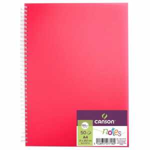 Skizzenbuch Notes A4 50 Blatt 120g pink, mit Spiralbindung,, CANSON