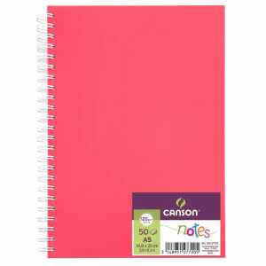 Skizzenbuch Notes A5 50 Blatt 120g pink, mit Spiralbindung,, CANSON
