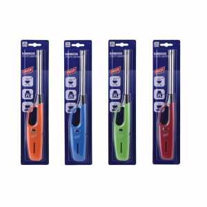 Stabfeuerzeug PROF 27cm 4fach sortiert Blister, 4 Farben