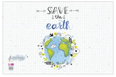 Veloflex Schreibunterlage Save the earth Karton 390x600