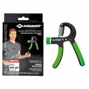 Handmuskeltrainer Pro schwarz/grün Fingerhantel für 10 - 30kg Zugkraft