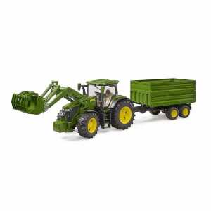 Traktor John Deere 7R350 mit Anhänger 1:16, mit Frontlader
