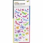 GlitzerSticker Dekozauber ca.10x23cm, 5 Blatt,sort.