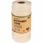 Makramee Garn PURE NATURAL 100m D: 3,5mm, 100% Baumwolle,...