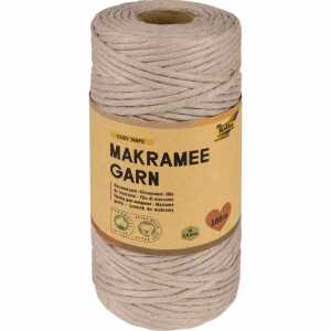 Makramee Garn COZY TAUPE 100m D 3,5mm, aus 100% Baumwolle, extra weich