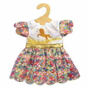 Kleid Einhorn Goldy Gr.35-45cm, für Puppen und Plüschtiere ab 3 Jahren