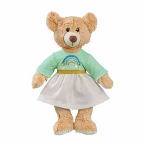 Heless Kuscheltier Teddy Rainbow 32cm, im Kleidchen mit Oberteil