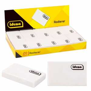 Idena Radierer weiß für Bleistifte, Lose Ware