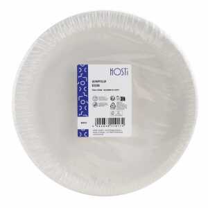 Pappteller Premium D23cm weiß 50er, Durchmesser 23 cm, 320 g,, Hosti