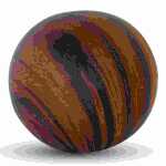 Dekokugel Holzdesign D8cm dunkelbraun Keramik, aus...