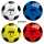 Ball World Star 13cm 13cm 3fach sortiert, weiß, blau, gelb,, 5"