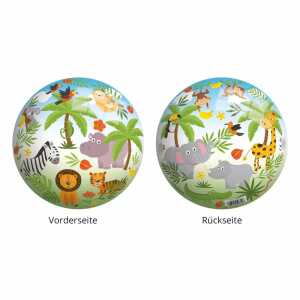Spielball 23cm Jungle World, Vinyl Spielball mit Dschungel Motiv,