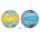 Volleyball Neopren 21cm 2fach sortiert, buntes Design,, John GmbH