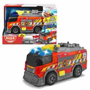 Feuerwehrauto Fire Truck 15cm mit Funktion, mit Freilauf, Licht, Sound
