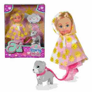 Evi Love Rainy Walk 12cm, im Regenoutfit Regencape und Gummistiefeln