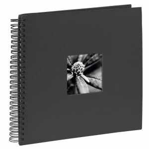 Spiralalbum 36x32cm Fine Art schwarz, Fotoalbum, 50 schwarze Seiten
