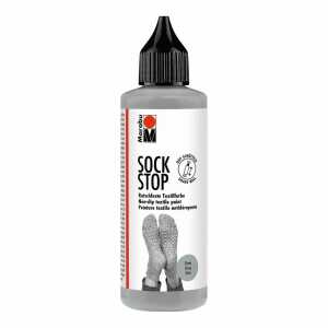 Sock Stop Rutschfeste Textilfarbe grau weiche, gummiartige Textilfarbe