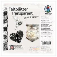 Faltblätter Transparent  Black & White 15x15cm,...