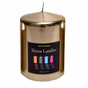 Stumpenkerze 65x100mmm metallic gold, K.C.B. Uma