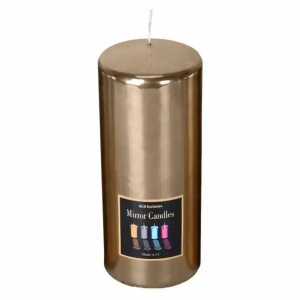 Stumpenkerze 75x180mm metallic gold, K.C.B. Uma