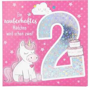 Zahlenkarten mit Musik 2. Geburtstag, Motiv 3, Depesche