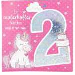 Zahlenkarten mit Musik 2. Geburtstag, Motiv 3, Depesche