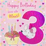 Zahlenkarten mit Musik 3. Geburtstag, Motiv 5, Depesche