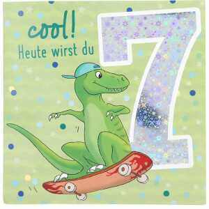 Zahlenkarten mit Musik 7. Geburtstag, Motiv 14, Depesche