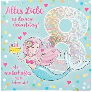 Zahlenkarten mit Musik 8. Geburtstag, Motiv 15, Depesche