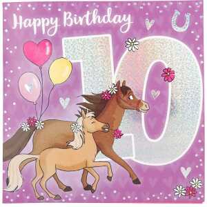 Zahlenkarten mit Musik 10. Geburtstag, Motiv 19, Depesche