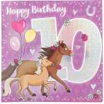 Zahlenkarten mit Musik 10. Geburtstag, Motiv 19, Depesche