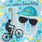 Zahlenkarten mit Musik 10. Geburtstag, Motiv 20, Depesche