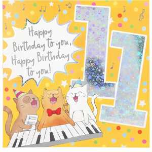 Zahlenkarten mit Musik 11. Geburtstag, Motiv 21, Depesche