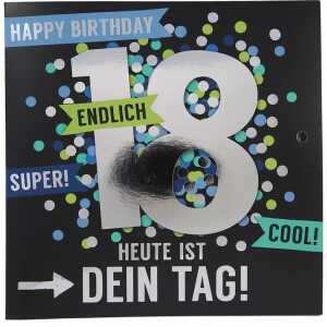 Zahlenkarten mit Musik 18. Geburtstag, Motiv 30, Depesche