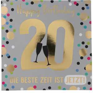 Zahlenkarten mit Musik 20. Geburtstag, Motiv 32, Depesche