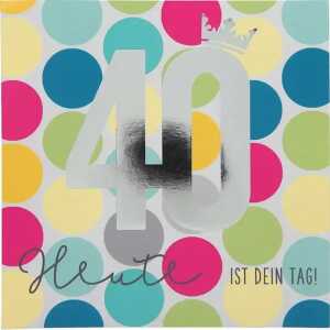 Zahlenkarten mit Musik 40. Geburtstag, Motiv 38, Depesche