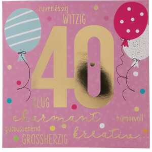 Zahlenkarten mit Musik 40. Geburtstag, Motiv 39, Depesche