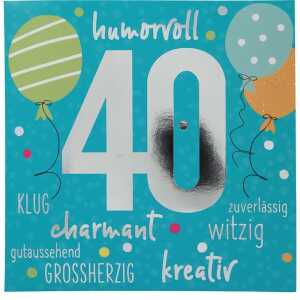 Zahlenkarten mit Musik 40. Geburtstag, Motiv 40, Depesche