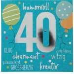 Zahlenkarten mit Musik 40. Geburtstag, Motiv 40, Depesche
