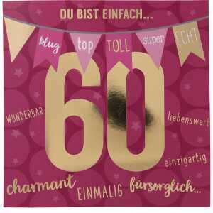 Zahlenkarten mit Musik 60. Geburtstag, Motiv 46, Depesche