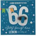 Zahlenkarten mit Musik 66. Geburtstag, Motiv 49, Depesche