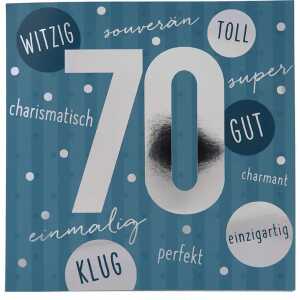 Zahlenkarten mit Musik 70. Geburtstag, Motiv 51, Depesche