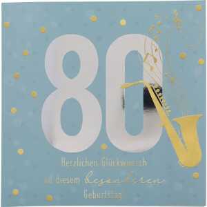 Zahlenkarten mit Musik 80. Geburtstag, Motiv 53, Depesche