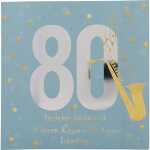 Zahlenkarten mit Musik 80. Geburtstag, Motiv 53, Depesche