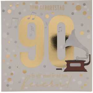 Zahlenkarten mit Musik 90. Geburtstag, Motiv 56, Depesche