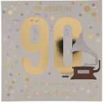 Zahlenkarten mit Musik 90. Geburtstag, Motiv 56, Depesche